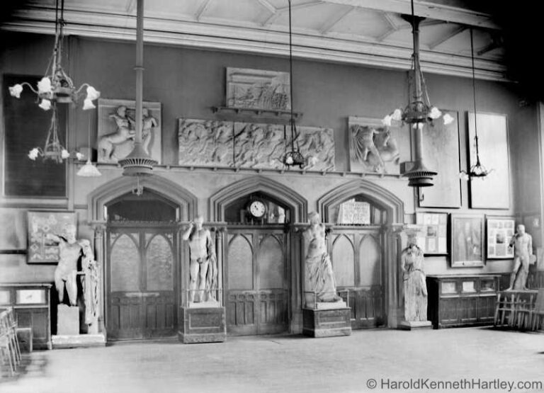 Rear view of the assembly hall at the Manchester Grammar School. c 1924